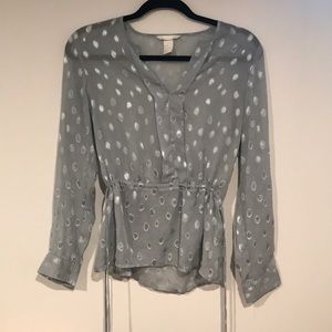 HM light blue blouse